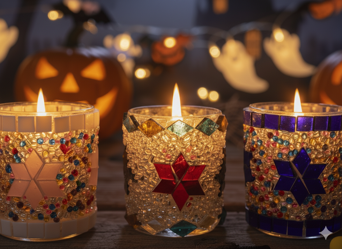 ハロウィンキャンドルの作品例
