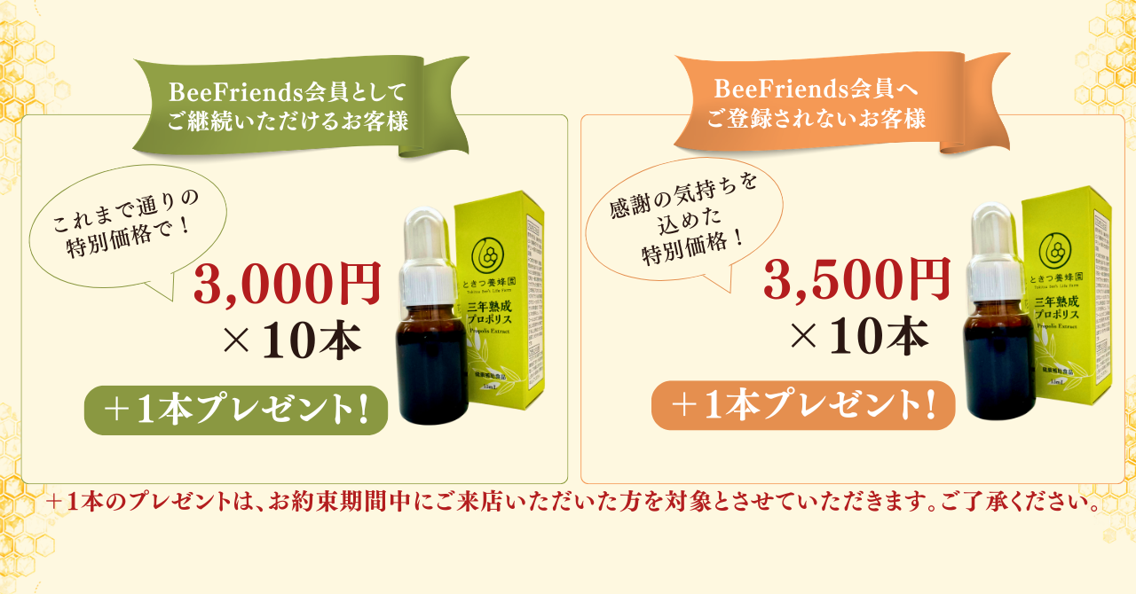 プロポリス新コースのご案内